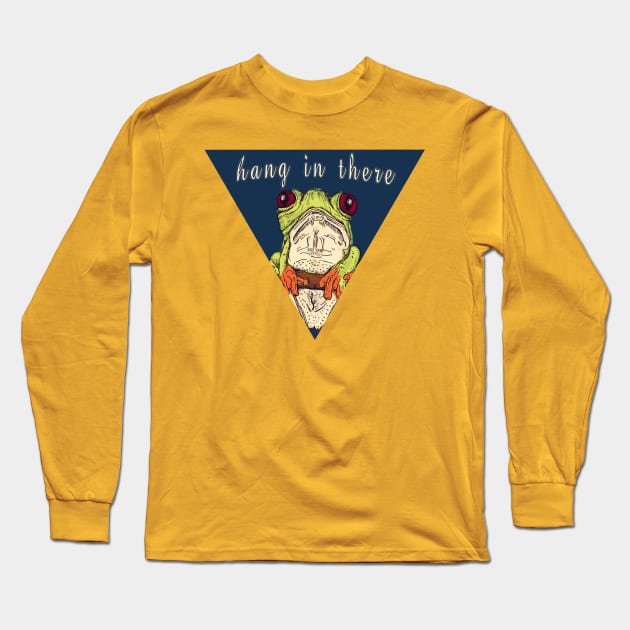 Hang In There Long Sleeve T-Shirt by minniemorrisart